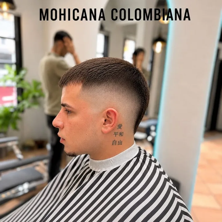 Trabajo de Runway con corte de estilo mohicana